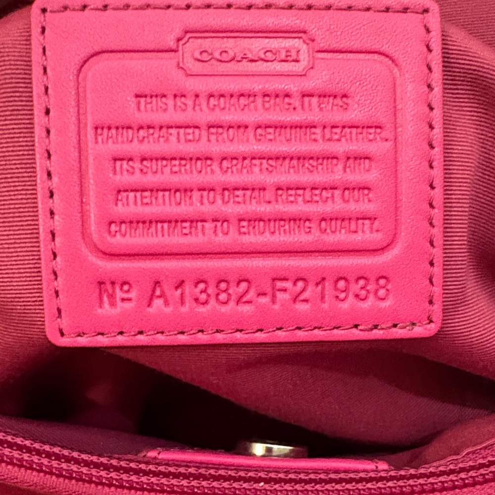 Coach Pink Signature Stripe Perforated Carryall - Picture 2 of 14
